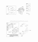 Exhaust System Diagram and Parts List for  Briggs and Stratton